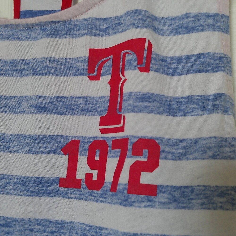 PINK Victoria's Secret Women's Texas Rangers Striped Racerback Tank - Sz Medium - Picture 3 of 7